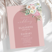バジェットアーチフローラダスティバラ結婚式招待状