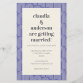 バジェットアーチラインパープルウェディングシャワー招待状 (正面)