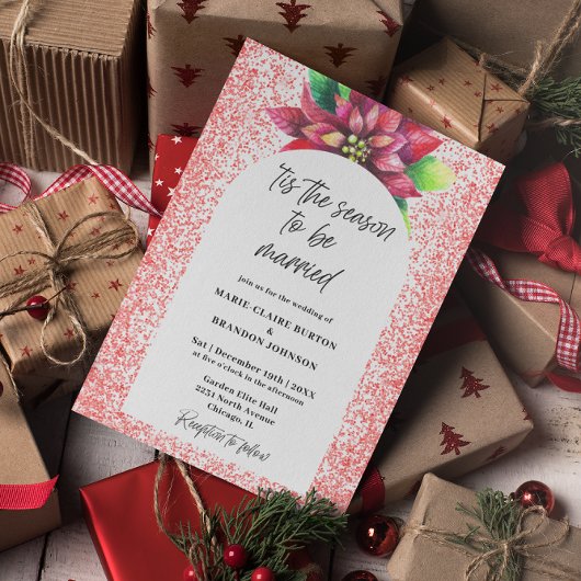 バジェットアーチレッドポインセチア結婚フラットクリスマス