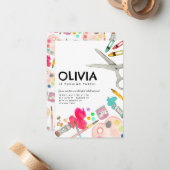 バジェットアー絵を描トパーティー絵を描の誕生日 ノートカード (正面/裏面インサイチュ)