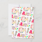 バジェットアー絵を描トパーティー絵を描の誕生日 ノートカード (裏面)