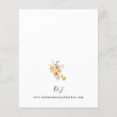 バジェットイエローゴールデン結婚フローラ (裏面)