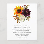 バジェットイエローサンフラワーパープルピーニー結婚ズ (正面)