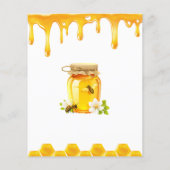 バジェットイエローハニービーブライダルシャワー招待 (裏面)