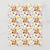 バジェットイエローピンク&ブルーフローラブランチ&バブリー (裏面)