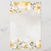 バジェットイエローフローラティーパーティーブライダルシャワー (裏面)