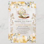 バジェットイエローフローラティーパーティーブライダルシャワー (正面/裏面)