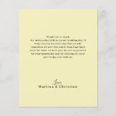 バジェットイエローレモ結婚ンのサンキューフラットカード (裏面)