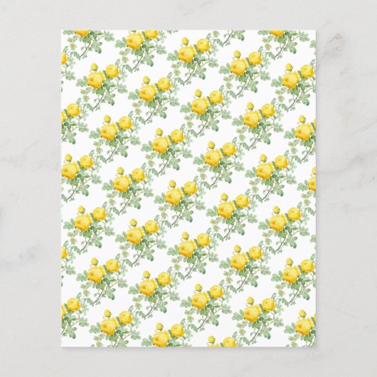 バジェットイエローローズエレガントフローラ結婚式の招待 チラシ (裏面)