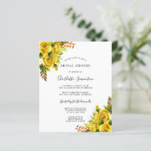 バジェットイエローローズフローラブライダルシャワー招待 (スタンド正面)