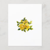 バジェットイエローローズフローラブライダルシャワー招待 (裏面)