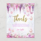 バジェットウィステリア金ゴールドバタフライ誕生日ありがとう (正面)