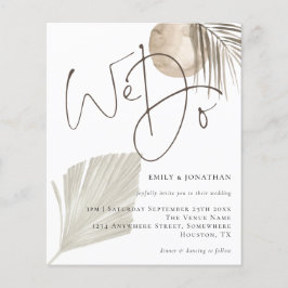 バジェットウィドボーホパンパスグラス結婚式招待状