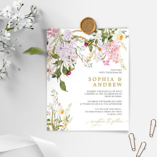 バジェットウィルフラワーズ結婚式招待状