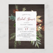 バジェットウィンターウェディングウッドフローラブライダルシャワー (正面)