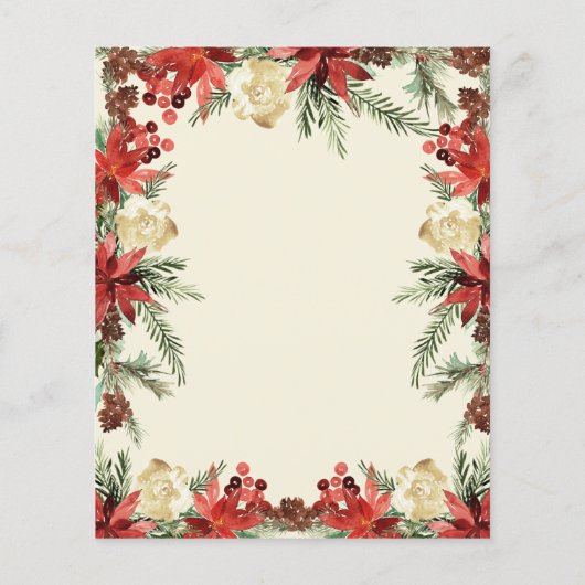 バジェットウィンターウェディングクリスマスブライダルシャワー (裏面)