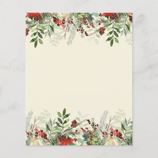 バジェットウィンターウェディングフローラベリーブライダルシャワー (裏面)