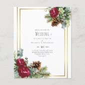 バジェットウィンターウェディングブルゴーニュバラユーカリ (正面)