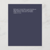 バジェットウィンターウェディングホワイトローズ金ゴールドほこりっぽいブルー (裏面)