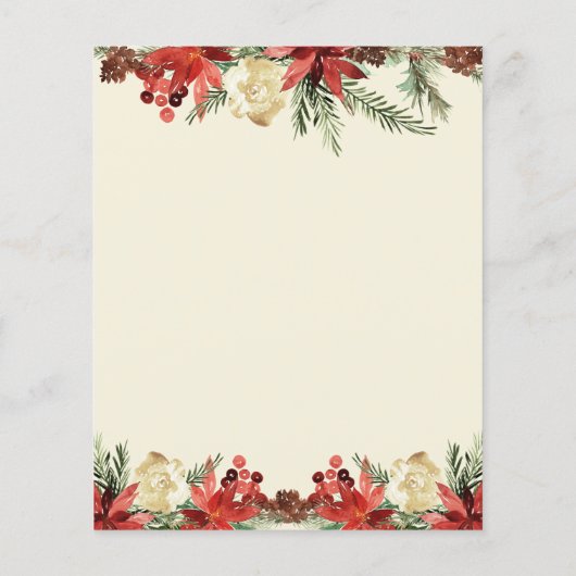 バジェットウィンターウエディングクリスマスブライダルシャワー (裏面)