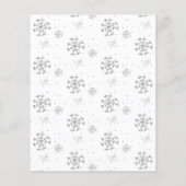 バジェットウィンターウッドランドベビーシャワー招待状 (裏面)