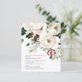 バジェットウィンタークリスマスブライダルシャワーの招待状 (スタンド正面)