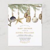 バジェットウィンタークリスマスベビーシャワー招待状 (正面)