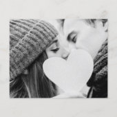 バジェットウィンタースノーフレーク写真結婚式招待状 (裏面)