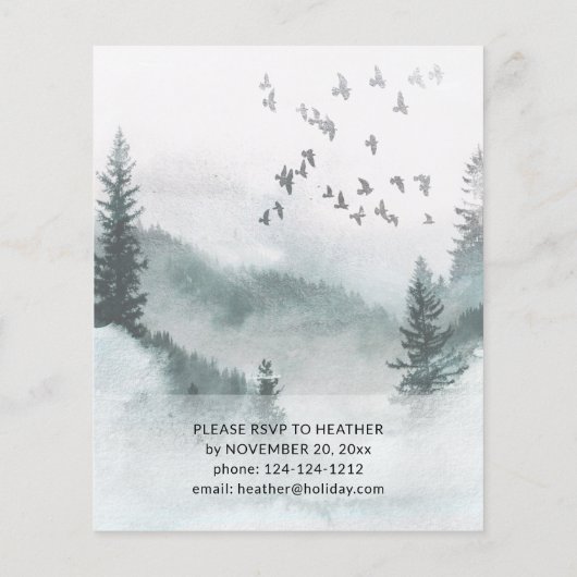 バジェットウィンターツリー素朴クリスマスパーティー チラシ (裏面)