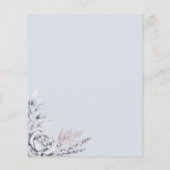 バジェットウィンターパインコーンフローラ結婚式招待状 (裏面)