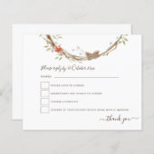 バジェットウィンターパインズベリーフェスティバルウェディングRSVP (正面/裏面)