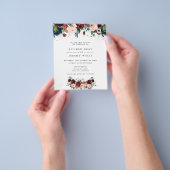 バジェットウィンターフローラ結婚式招待状 チラシ (手)