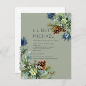 バジェットウィンターブルーティスル結婚ズ ポストカード (正面/裏面)