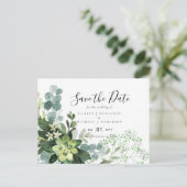 バジェットウィンターブルーティスル結婚ズ ポストカード (スタンド正面)