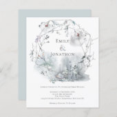 バジェットウィンターブロージズベリー結婚式招待状 (正面/裏面)
