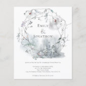 バジェットウィンターブロージズベリー結婚式招待状 (正面)