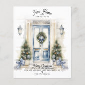 バジェットウィンターホワイトクリスマスドア新しいホームムービング (正面)