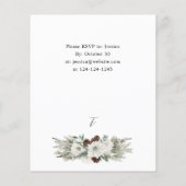 バジェットウィンターホワイトフローラ&パインツリークリスマス (裏面)