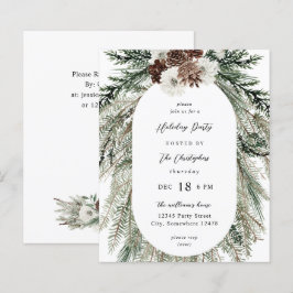 バジェットウィンターホワイトフローラ&パインツリークリスマス