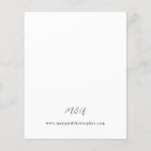 バジェットウィンターホワイトフローラ&パイン結婚ズリース (裏面)