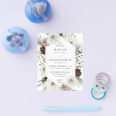 バジェットウィンターホワイトフローラ&パイン結婚ズ チラシ (シングル)