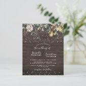 バジェットウィンター素朴スノー結婚式招待状 (スタンド正面)