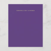 バジェットウェディングア招待ラベンダーパープル金ゴールド (裏面)