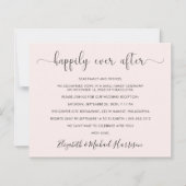 バジェットウェディングレセプションフォトピンク招待状 (正面)