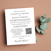 バジェットウェディングレセプションフォトQRコード招待状