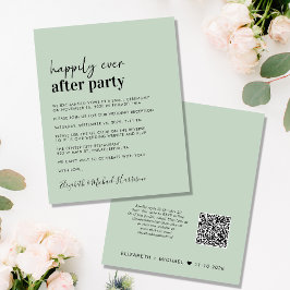 バジェットウェディングレセプションQRコードセージ招待状