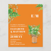 バジェットウェディング招待ファーングリーン葉リー (正面)