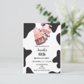 バジェットウエスタンカウズテーマ誕生日パーティー インビテーションポストカード (スタンド正面)