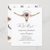 バジェットウエスタンボヘミアンフローラカウー結婚スカル (正面/裏面)