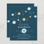 バジェットウォーターの色宇宙 |ブルーベビーシャワーフライヤー (正面/裏面)